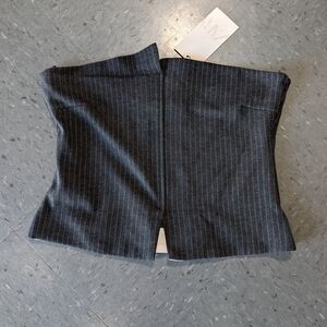 Zara Gray Pinstripe Women's Top